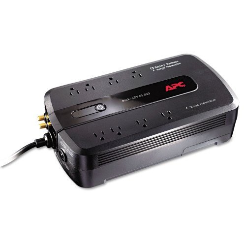 APC Back-UPS ES 650 Battery Backup System, 8 Outlets, 650 VA, 340 J (APWBE650G1) (2)