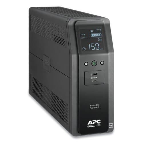 APC Back-UPS PRO BR Series SineWave Battery Backup System, 10 Outlets, 1,500 VA, 1,080 J (SEUBR1500MS) (2)