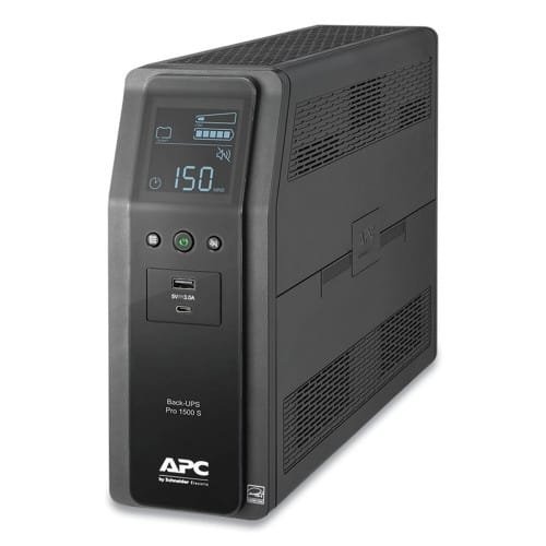 APC Back-UPS PRO BR Series SineWave Battery Backup System, 10 Outlets, 1,500 VA, 1,080 J (SEUBR1500MS) (3)