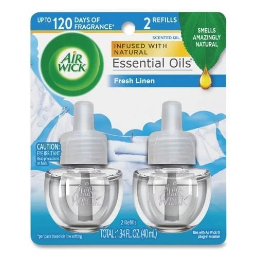 Air Wick Scented Oil Refill, Fresh Linen, 0.67 oz, 2Pack (RAC82291PK)