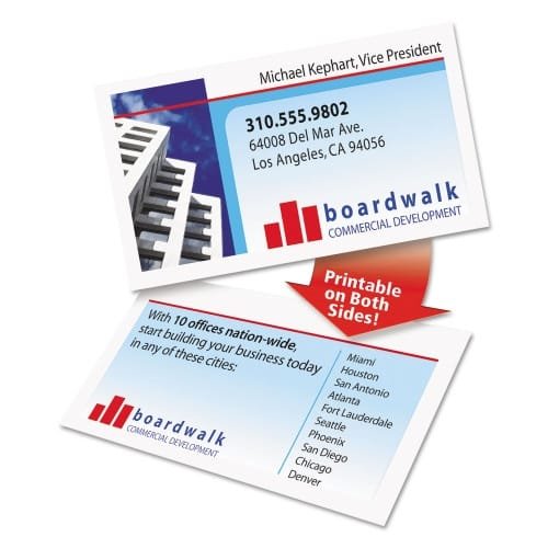 Avery Clean Edge Business Cards, Laser, 2 x 3.5, White, 400 Cards, 10 CardsSheet, 40 SheetsBox (AVE5877) (2)