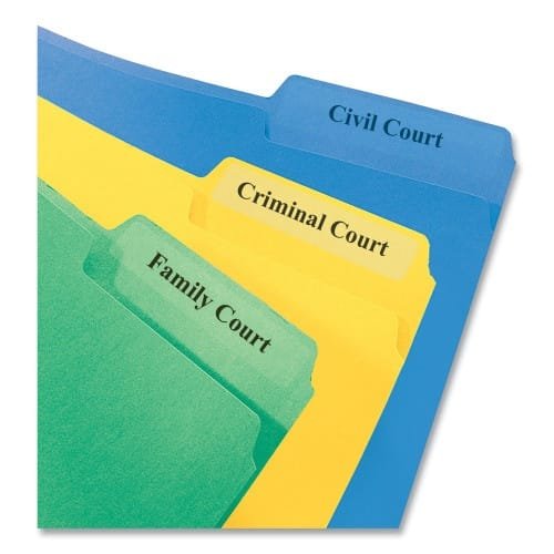 Avery Clear Permanent File Folder Labels with Sure Feed Technology, 0.66 x 3.44, Clear, 30Sheet, 15 SheetsPack (AVE5029) (2)