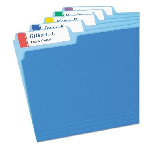 Avery Extra-Large TrueBlock File Folder Labels with Sure Feed Technology, 0.94 x 3.44, White, 18Sheet, 25 SheetsPack (AVE5026) (2)