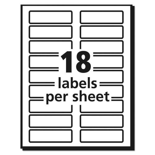 Avery Extra-Large TrueBlock File Folder Labels with Sure Feed Technology, 0.94 x 3.44, White, 18Sheet, 25 SheetsPack (AVE5026) (6)