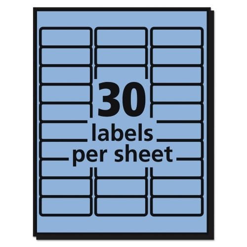 Avery High-Visibility Permanent Laser ID Labels, 1 x 2.63, Pastel Blue, 750Pack (AVE5980)