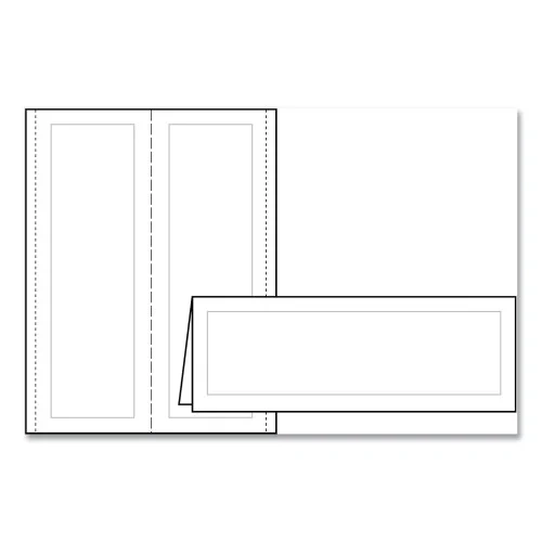 Avery Large Embossed Tent Card, White, 11, x 3.5, 1 CardSheet, 50 SheetsBox (AVE5309) (5)