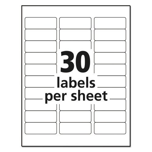 Avery Matte Clear Easy Peel Mailing Labels w Sure Feed Technology, Inkjet Printers, 1 x 2.63, Clear, 30Sheet, 10 SheetsPack (AVE18660) (3)