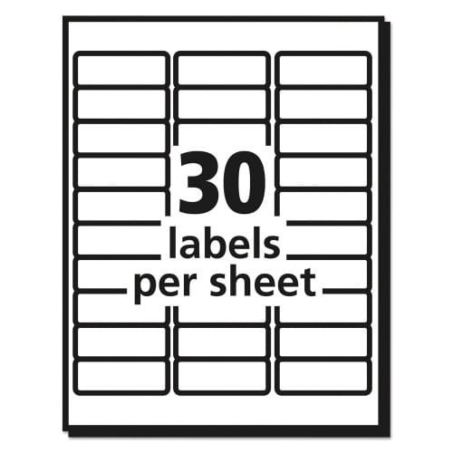 Avery Matte Clear Easy Peel Mailing Labels w Sure Feed Technology, Inkjet Printers, 1 x 2.63, Clear, 30Sheet, 25 SheetsPack (AVE8660) (3)