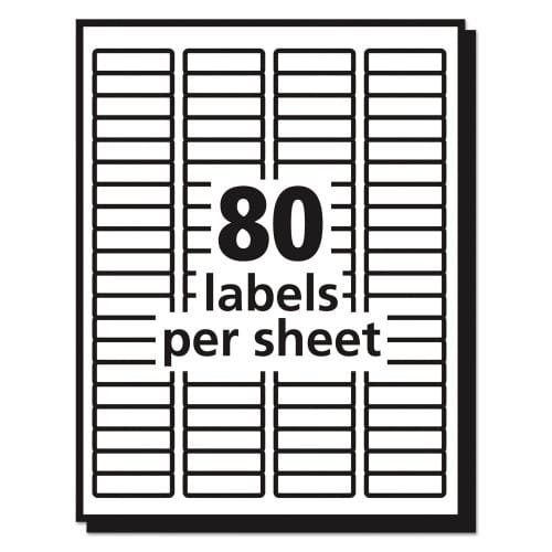 Avery Matte Clear Easy Peel Mailing Labels w Sure Feed Technology, Laser Printers, 0.5 x 1.75, Clear, 80Sheet, 10 SheetsPack (AVE15667) (4)