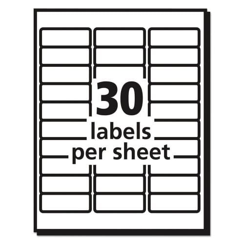 Avery Matte Clear Easy Peel Mailing Labels w Sure Feed Technology, Laser Printers, 1 x 2.63, Clear, 30Sheet, 10 SheetsPack (AVE15660) (3)