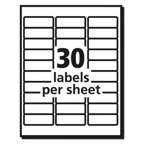 Avery Matte Clear Easy Peel Mailing Labels w Sure Feed Technology, Laser Printers, 1 x 2.63, Clear, 30Sheet, 25 SheetsBox (AVE5630) (3)