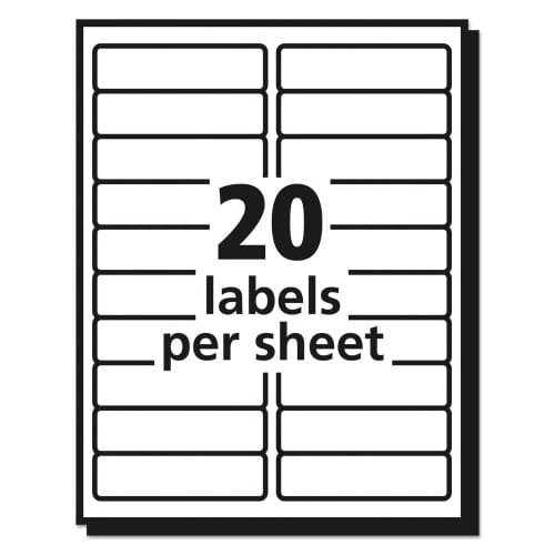 Avery Matte Clear Easy Peel Mailing Labels w Sure Feed Technology, Laser Printers, 1 x 4, Clear, 20Sheet, 50 SheetsBox (AVE5661) (3)