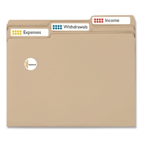 Avery Mini-Sheets Permanent File Folder Labels, 0.66 x 3.44, White, 12Sheet, 25 SheetsPack (AVE2181) (3)