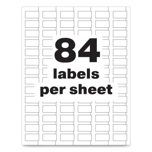 Avery PermaTrack Durable White Asset Tag Labels, Laser Printers, 0.5 x 1, White, 84Sheet, 8 SheetsPack (AVE61527) (6)