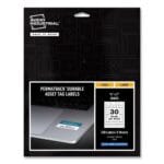 Avery PermaTrack Durable White Asset Tag Labels, Laser Printers, 0.75 x 2, White, 30Sheet, 8 SheetsPack (AVE61526)
