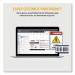 Avery PermaTrack Durable White Asset Tag Labels, Laser Printers, 0.75 x 2, White, 30Sheet, 8 SheetsPack (AVE61526) (3)
