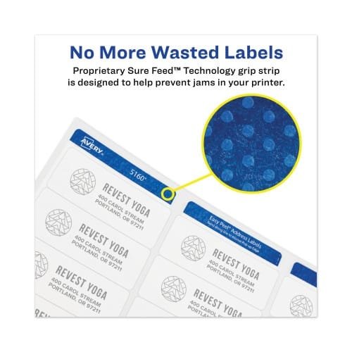 Avery Permanent Laser Print-to-the-Edge ID Labels wSureFeed, 1.66 dia, White, 600PK (AVE5293) (5)