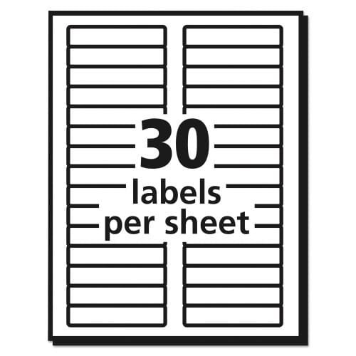 Avery Permanent TrueBlock File Folder Labels with Sure Feed Technology, 0.66 x 3.44, BlueWhite, 30Sheet, 50 SheetsBox (AVE5766) (4)