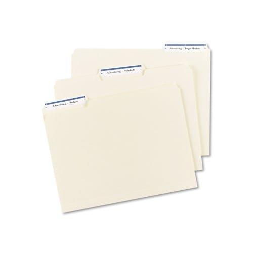 Avery Permanent TrueBlock File Folder Labels with Sure Feed Technology, 0.66 x 3.44, BlueWhite, 30Sheet, 50 SheetsBox (AVE5766)