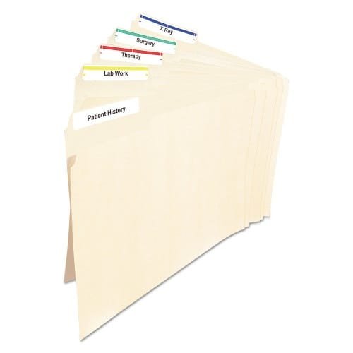 Avery Permanent TrueBlock File Folder Labels with Sure Feed Technology, 0.66 x 3.44, White, 30Sheet, 25 SheetsPack (AVE5266) (2)