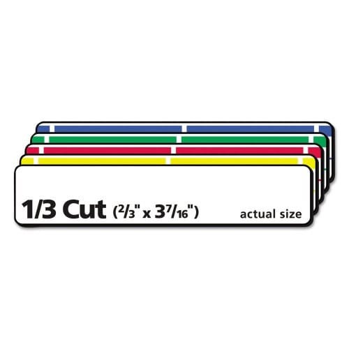 Avery Permanent TrueBlock File Folder Labels with Sure Feed Technology, 0.66 x 3.44, White, 30Sheet, 25 SheetsPack (AVE5266)