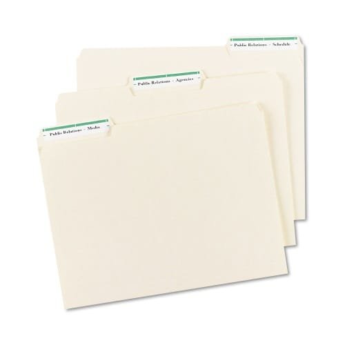 Avery Permanent TrueBlock File Folder Labels with Sure Feed Technology, 0.66 x 3.44, White, 30Sheet, 50 SheetsBox (AVE5866)