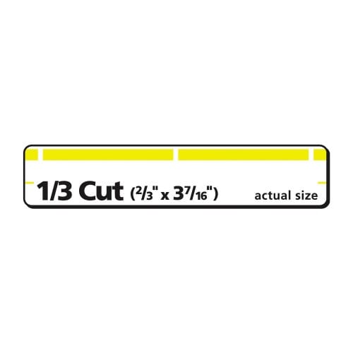 Avery Permanent TrueBlock File Folder Labels with Sure Feed Technology, 0.66 x 3.44, YellowWhite, 30Sheet, 50 SheetsBox (AVE5966) (4)