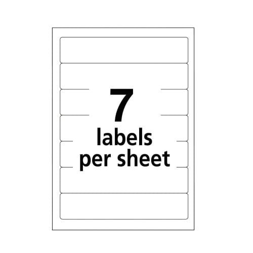 Avery Printable 4 x 6 - Permanent File Folder Labels, 0.69 x 3.44, White, 7Sheet, 36 SheetsPack, (AVE05200) (7)