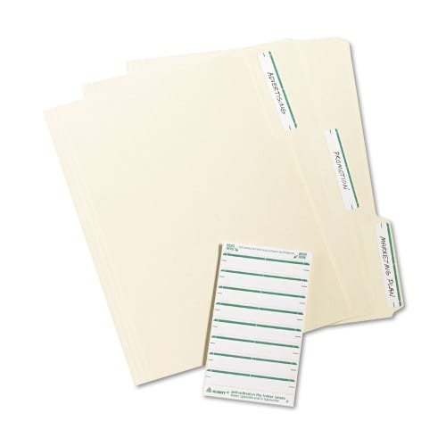 Avery Printable 4 x 6 - Permanent File Folder Labels, 0.69 x 3.44, White, 7Sheet, 36 SheetsPack, (AVE05203) (2)