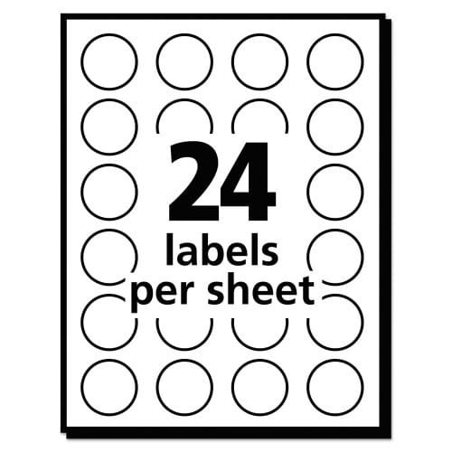 Avery Printable Self-Adhesive Removable Color-Coding Labels, 0.75 dia, Light Blue, 24Sheet, 42 SheetsPack, (AVE05461) (3)