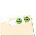 Avery Printable Self-Adhesive Removable Color-Coding Labels, 0.75 dia, Neon Green, 24Sheet, 42 SheetsPack, (AVE05468)