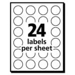 Avery Printable Self-Adhesive Removable Color-Coding Labels, 0.75 dia, Neon Orange, 24Sheet, 42 SheetsPack, (AVE05471) (3)