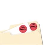 Avery Printable Self-Adhesive Removable Color-Coding Labels, 0.75 dia, Red, 24Sheet, 42 SheetsPack, (AVE05466)