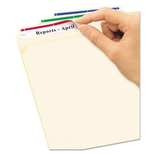 Avery Removable File Folder Labels with Sure Feed Technology, 0.66 x 3.44, White, 30Sheet, 25 SheetsPack (AVE6466)