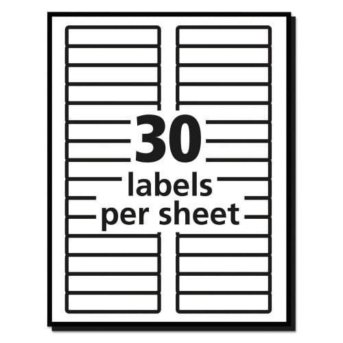 Avery Removable File Folder Labels with Sure Feed Technology, 0.66 x 3.44, White, 30Sheet, 25 SheetsPack (AVE8066) (3)