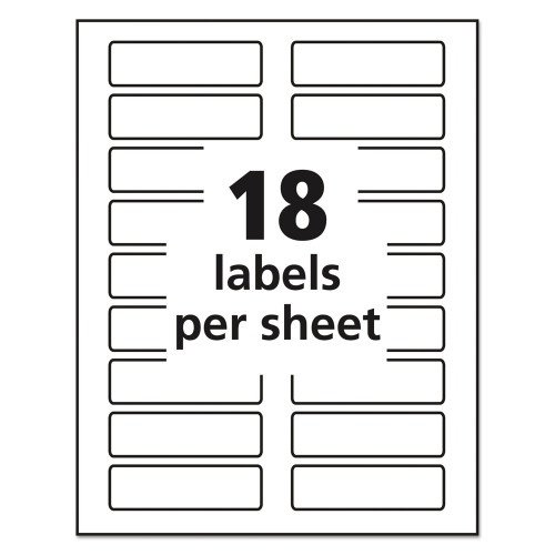 Avery Removable File Folder Labels with Sure Feed Technology, 0.94 x 3.44, White, 18Sheet, 25 SheetsPack (AVE8425) (4)