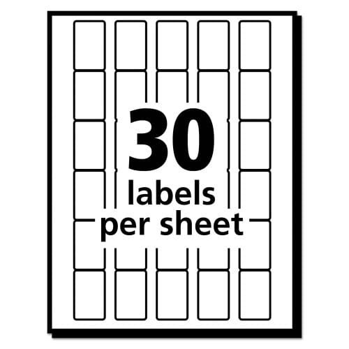 Avery Removable Multi-Use Labels, Handwrite Only, 0.63 x 0.88, White, 30Sheet, 35 SheetsPack, (AVE05424) (2)