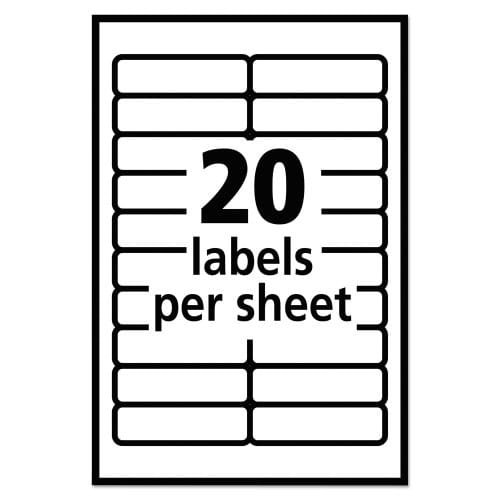 Avery Removable Multi-Use Labels, InkjetLaser Printers, 0.5 x 1.75, White, 20Sheet, 42 SheetsPack, (AVE05422) (3)