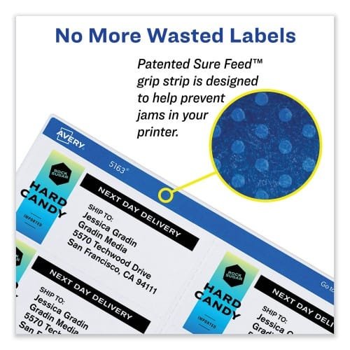 Avery Removable Multi-Use Labels, InkjetLaser Printers, 1 x 2.63, White, 30Sheet, 25 SheetsPack (AVE6460) (3)