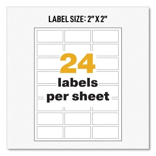 Avery UltraDuty GHS Chemical Waterproof and UV Resistant Labels, 1 x 2.5, White, 24Sheet, 25 SheetsPack (AVE60517) (5)