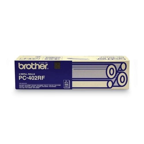 Brother PC-402RF Thermal Transfer Refill Roll, 150 Page-Yield, Black, 2Pack (BRTPC402RF) (2)