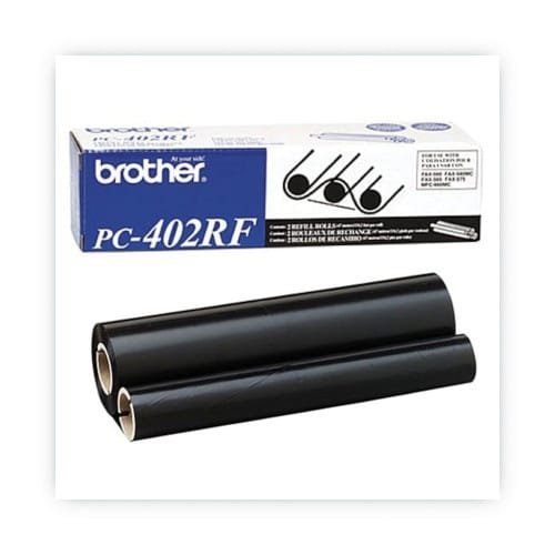 Brother PC-402RF Thermal Transfer Refill Roll, 150 Page-Yield, Black, 2Pack (BRTPC402RF)