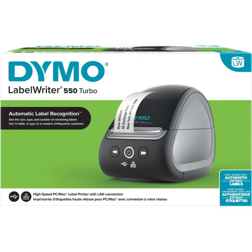 DYMO LabelWriter 550 Turbo Series Label Printer, 90 Labelsmin Print Speed, 5.34 x 7.38 x 8.5 (DYM2112553) (2)