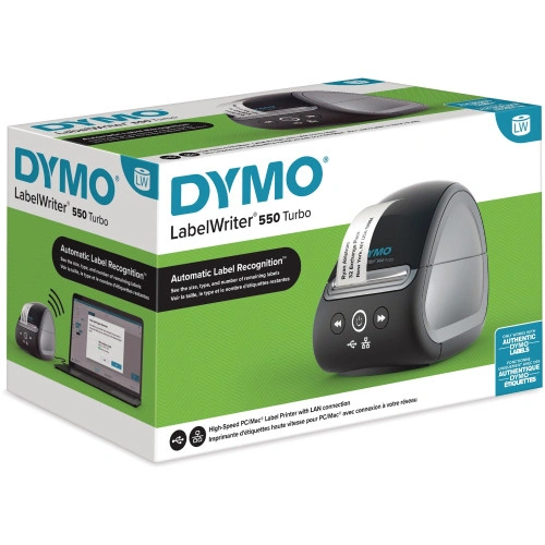 DYMO LabelWriter 550 Turbo Series Label Printer, 90 Labelsmin Print Speed, 5.34 x 7.38 x 8.5 (DYM2112553)