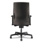 HON Ignition 2.0 Upholstered Mid-Back Task Chair With Lumbar, Supports 300 lb, 17 to 22 Seat, Black Vinyl SeatBack, Black Base (HONI2UL2AU10TK)