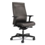 HON Ignition 2.0 Upholstered Mid-Back Task Chair With Lumbar, Supports 300 lb, 17 to 22 Seat, Black Vinyl SeatBack, Black Base (HONI2UL2AU10TK) (4)