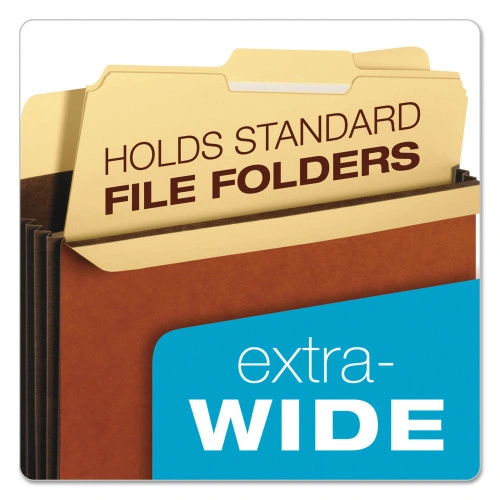 Pendaflex Extra-Wide Heavy-Duty File Pockets, 3.5 Expansion, Letter Size, Redrope, 10Box (PFXC1525EHD) (2)