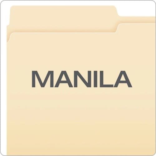 Pendaflex Manila File Folders, 12-Cut Tabs Assorted, Letter Size, 0.75 Expansion, Manila, 100Box (PFX75212) (2)