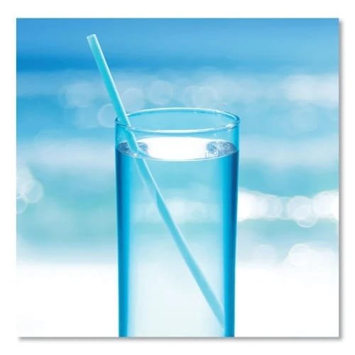 Phade™ Marine Biodegradable Straws, 7.75, Ocean Blue, 6,000Carton (511205)