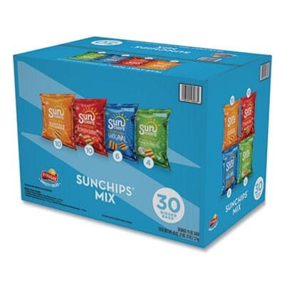 SunChips Variety Mix, Assorted Flavors, 1.5 oz Bags, 30 BagsBox (LAY49932)